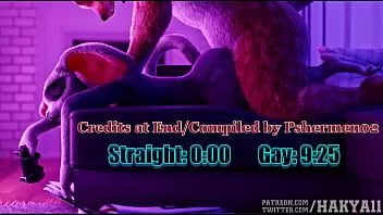 play Hetero (0:00) / Gay (9:25) Zusammenstellung von pelzigen Porno-Animationen: neuer Comp-Stil