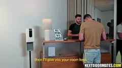play 酒店房间连接：匿名同性恋Twinks Kyle Wyncrest和Jack Waters in Raw Fuck Fest